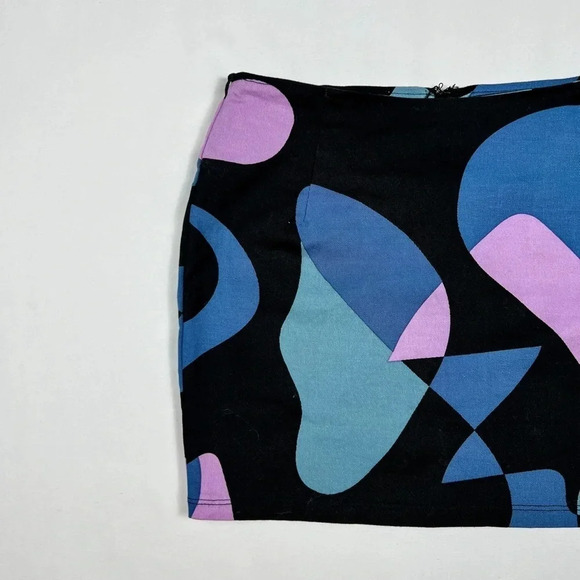 Motel Rocks Abstract Purple Ima Mini Skirt - Picture 3 of 8
